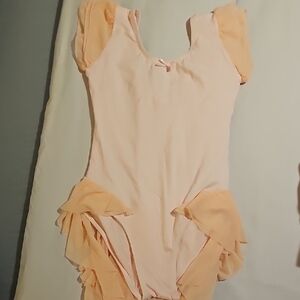 Peach Ruffled Kids Bodysuit